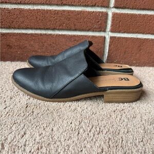 Free People BC Footwear Black Vegan Leather Mules